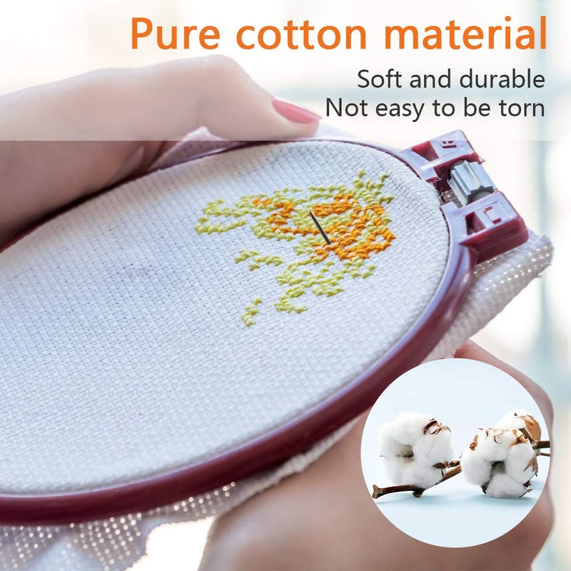 Papillon Classic Reserve Aida Cross Stitch Fabric, 14 Count White Cotton Cloth for Embroidery (59 x 39 Inch) - Image 5